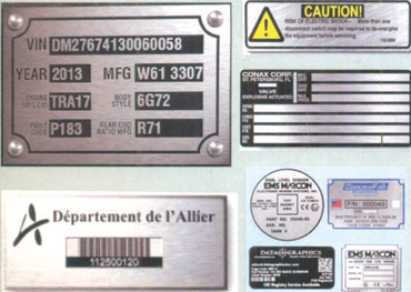 Aluminium Name Plates and Labels