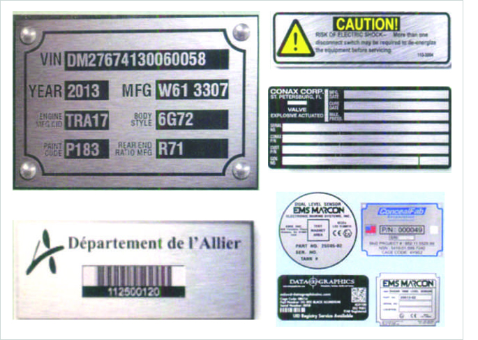 Aluminium Name Plates and Labels